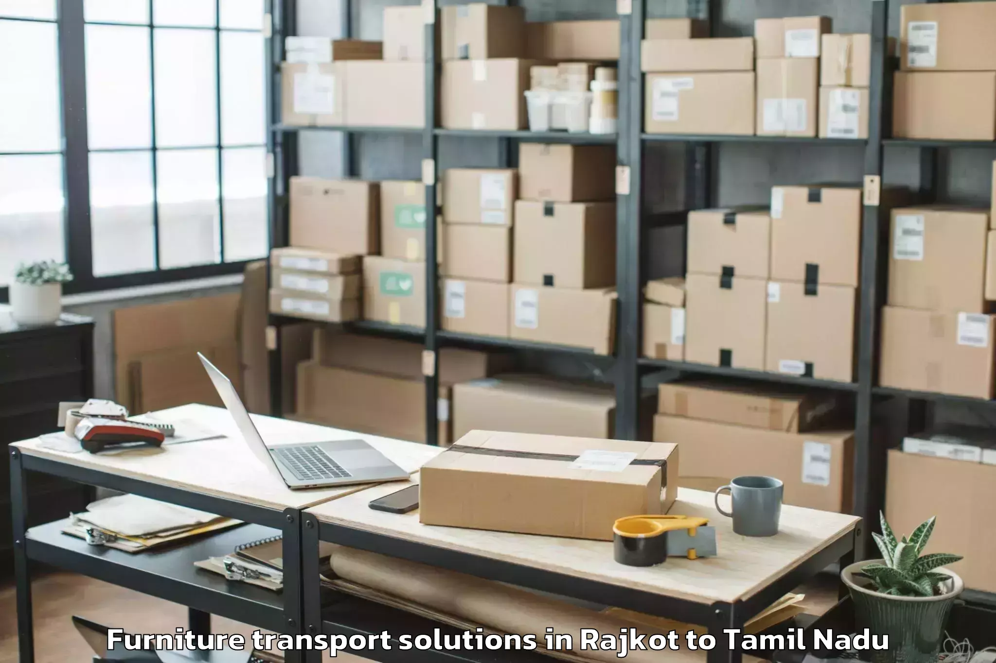 Professional Rajkot to Vilattikulam Furniture Transport Solutions